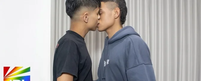 LatinBoyz Models Maicol and Stiven embrace in new 2025 gay twink bareback release