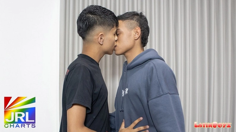 LatinBoyz Models Maicol and Stiven embrace in new 2025 gay twink bareback release