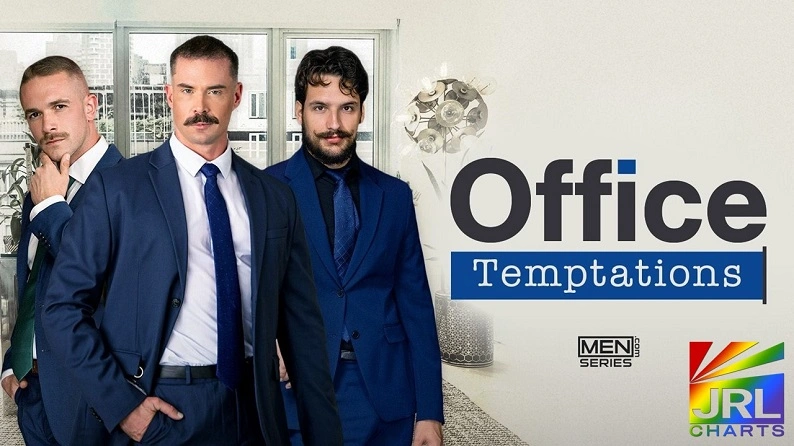 Beau Butler and Adam Tyrant star in Men.com’s Office Temptations (2025) directed by Alter Sin – JRL CHARTS Gay Adult News.
