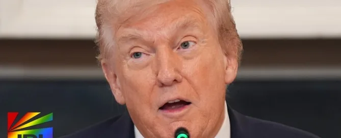 President Donald Trump speaking at the White House claiming “We took away freedom of speech” while discussing flag burning laws — JRL CHARTS LGBT Politics