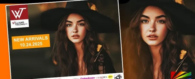 Williams Trading Co. unveils new arrivals for October 24, 2025 — featuring NU Sensuelle, NS Novelties, Pipedream, Blush, and more via JRL CHARTS Sex Toys News.