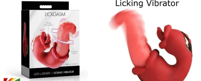 XR Brands Lick Lasher Licking Vibrator product photo featured on JRL CHARTS Sex Toys News