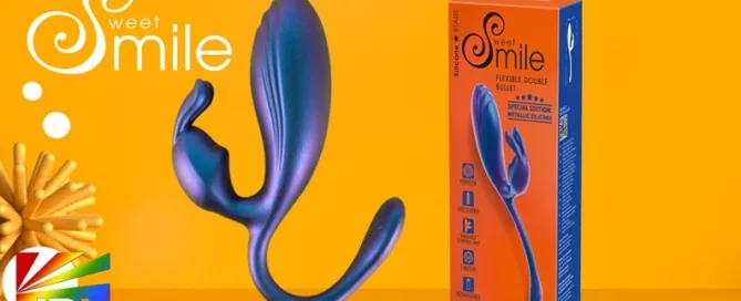 Sweet Smile Flexible Double Bullet in metallic silicone from the Special Edition collection