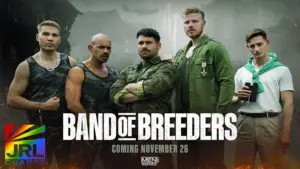 Band of Breeders Men.com military series starring Anders the Viking, Beau Butler, John Jai, Jordan Fox, and Alexandro Cabrera.
