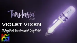 Blush Violet Vixen thrusting vibrator from the Temptasia Collection on JRL CHARTS Sex Toys News.