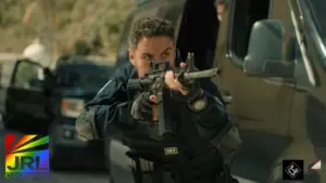 Border Hunters (2025) official trailer still from the action thriller starring Julio Macias and Dean Norris.