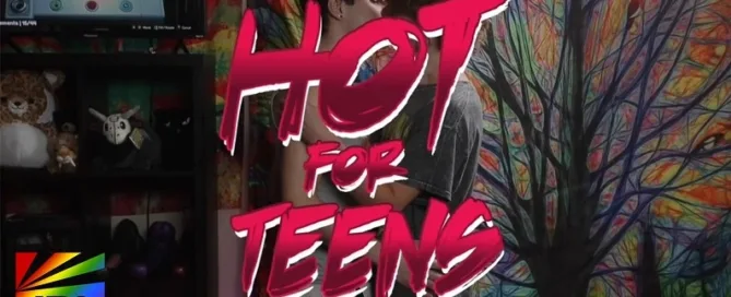 Hot for Teens (2025) Helix Studios DVD cover featuring twink cast