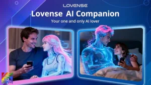 Lovense AI Companion app-enabled interactive digital partner showcased in Lovense Remote interface