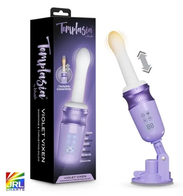 Violet Vixen thrusting dildo retail packaging