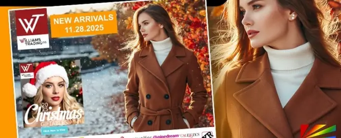 Williams Trading Co. 2025 Christmas Giftables promotional image showcasing new holiday arrivals for adult retailers, featured on JRL CHARTS Sex Toys News.