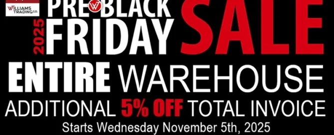 Williams Trading Co. Pre-Black Friday 2025 Stock-Up Sale for Retailers