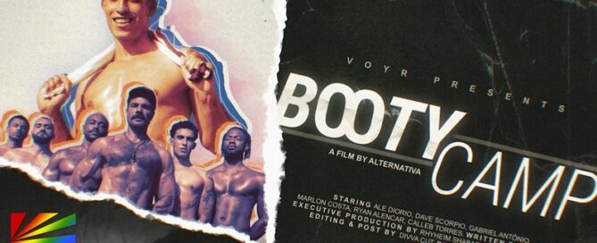 Ale Diorio stars in VoyR’s comedy feature BootyCamp, a gay adult film blending humor, desire, and character-driven storytelling.