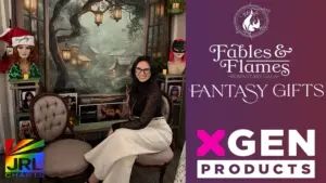 Dr. Mindy DeSeta of XGEN Products at Fantasy Gifts Fables and Flames Romantasy Gala