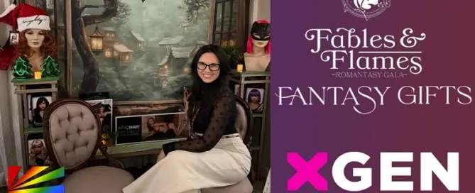 Dr. Mindy DeSeta of XGEN Products at Fantasy Gifts Fables and Flames Romantasy Gala