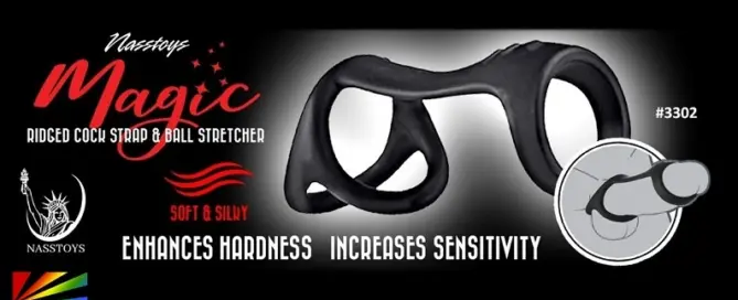 NASSTOYS Magic Ridged Cock Strap & Ball Stretcher sex toy for erection enhancement — JRL CHARTS Sex Toys News