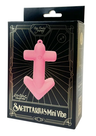 Packaging of the OEJ Sagittarius Mini Vibe from the Zodiac Collection
