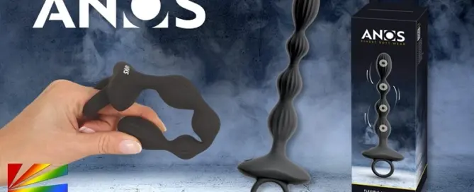 ANOS flexible anal beads with jumping vibration technology from Orion Wholesale for adult retailers