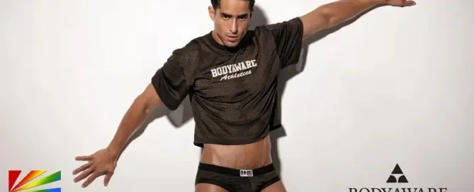 Varsity 85 Collection by Body Aware showcasing bold men’s activewear styles including mesh jerseys and athletic apparel