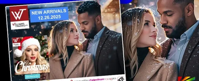 Williams Trading weekly new arrivals catalog featuring TENGA XR Brands and top pleasure product manufacturers