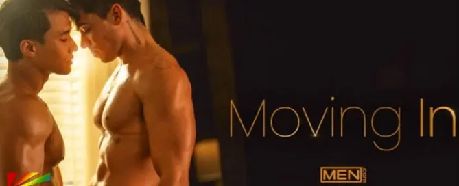 Ashton Summers and Ken Ott star in MEN.com’s Moving In gay adult scene premiering January 19