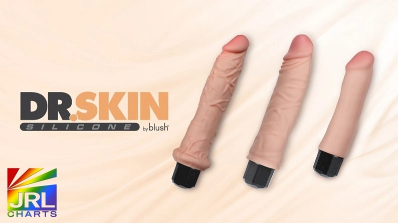 Blush Dr. Skin vibrators including Dr. Hunt, Dr. Avery and Dr. Webber displayed in three sizes for luxury sexual wellness and adult retail distribution.