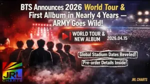 BTS 2026 world tour and comeback logo announcing the group’s global return with new album and concerts — JRL CHARTS K-Pop News