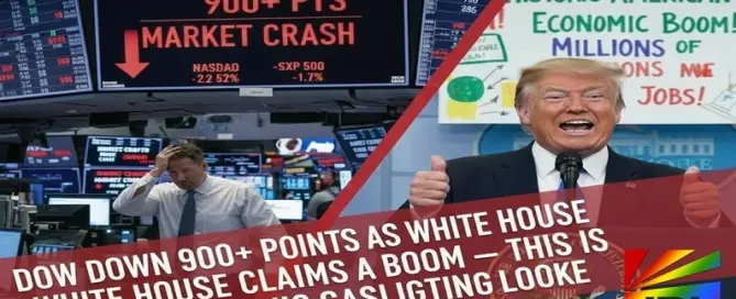Dow stock market plunges while White House promotes economic growth claims amid market volatility, JRL CHARTS analysis