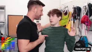 Nicholas Michaels and Jordan Starr star in I Was Not Shoplifting by Young Perps, featured on JRL CHARTS Gay Adult News