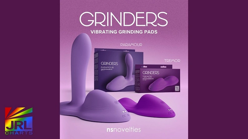 NS Novelties GRINDERS vibrating grinding pads featuring Tremor and Paramour with LoveSpouse app, via JRL CHARTS Sex Toys News
