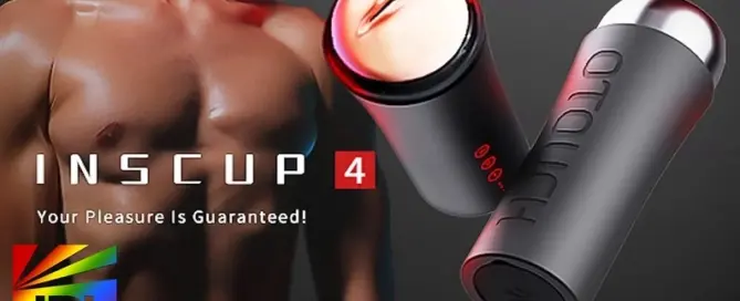 OTouch Inscup 4 male masturbator featuring advanced suction technology and vibration control, showcased by JRL CHARTS Sex Toys News