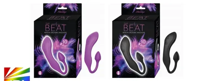 The Beat Remote Orgasmic Massager by Nasstoys in purple and black