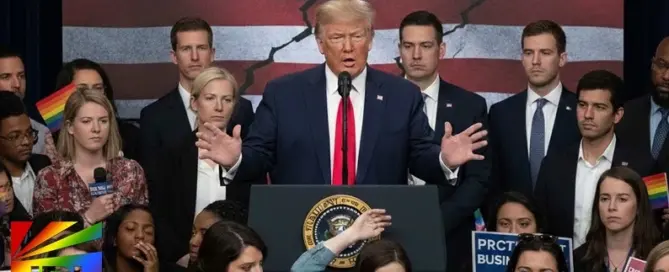 President Donald Trump speaks on trade policy as LGBTQ-owned businesses face rising costs from tariffs and Supreme Court legal challenges, JRL CHARTS reports.