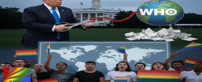 President Donald Trump cutting ties with the World Health Organization as LGBTQ communities worldwide protest global health policy changes