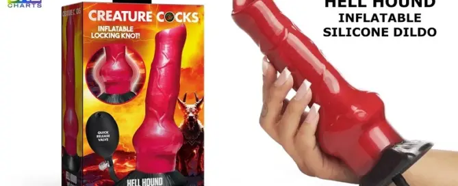 XR Brands Hell Hound inflatable silicone dildo featured sexual wellness product