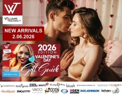 Williams Trading 2026 digital catalog showcases Valentine’s Day gift guide and new adult pleasure product releases