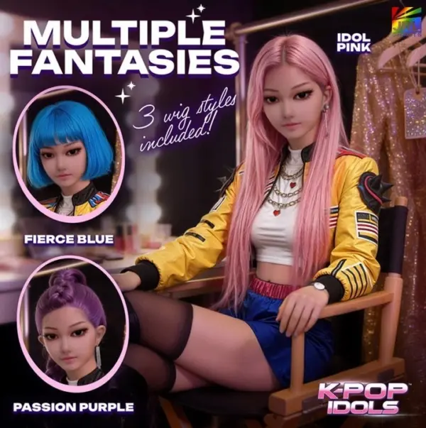 XR Brands K-Pop Idols collectible doll collection featuring multiple wig styles and pop culture inspired design