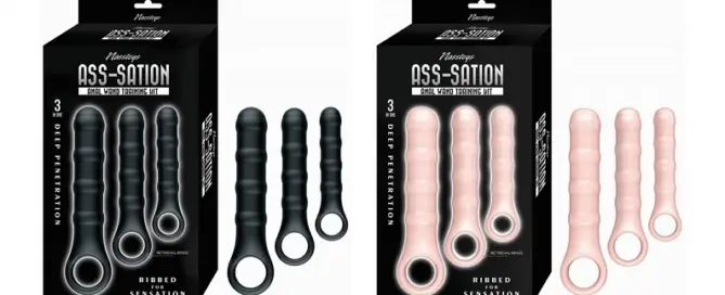 ASS-SATION Anal Wand Training Kit by Nasstoys featuring three body-safe silicone wands designed for beginner to advanced anal play, reviewed by JRL CHARTS Sex Toys News