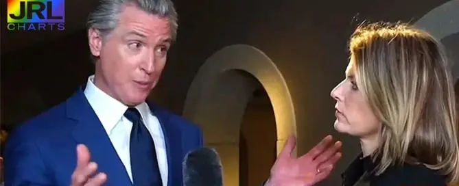 California Governor Gavin Newsom speaks during a CNN interview in Munich discussing national political issues and U.S. leadership.