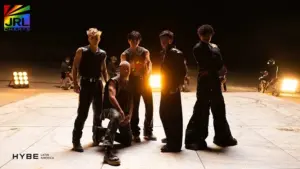 JRL CHARTS Pop Music News coverage of SANTOS BRAVOS performing in the KAWASAKI official music video released by HYBE LABELS, surpassing 9 million YouTube views in 72 hours