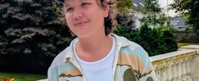 Lio Cundiff, a transgender Chicago resident, photographed after rescuing an 8-month-old baby from the freezing waters of Lake Michigan near Belmont Harbor in February 2026.