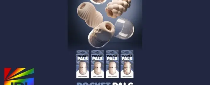 NS Novelties Pocket Pals reversible strokers made from body-safe TPE displayed with packaging for Valentine’s Day 2026 retail release