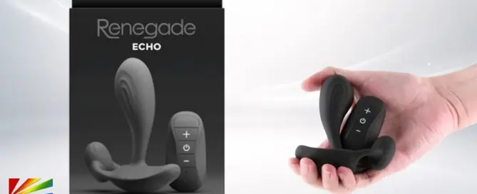 Renegade Echo rechargeable prostate massager by NS Novelties with remote control designed for men’s sexual wellness retail