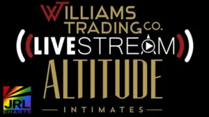 Williams Trading live stream event showcasing new pleasure products for adult retailers and buyers, featured on JRL CHARTS