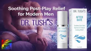 Dr. Tush After-Bate soothing cream designed for men’s post-activity intimate skin care and sexual wellness routines.