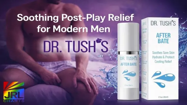 Dr. Tush After-Bate soothing cream designed for men’s post-activity intimate skin care and sexual wellness routines.