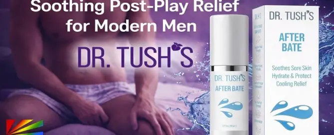 Dr. Tush After-Bate soothing cream designed for men’s post-activity intimate skin care and sexual wellness routines.
