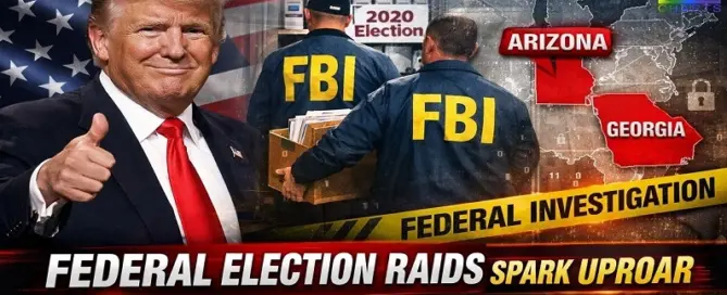 Donald Trump reacts as FBI agents seize voting records from Maricopa County Arizona during expanding federal investigation into the 2020 election.