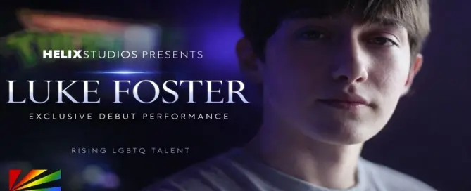 Luke Foster Helix Studios debut performance rising LGBTQ talent promotional image