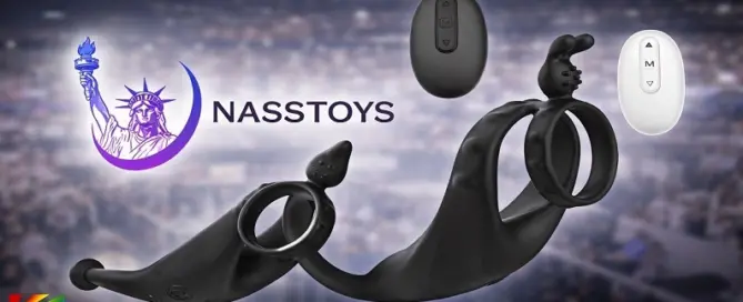 Nasstoys Cock Power Remote Control Ultimate Exciter with dual ring design and remote control showcased at Altitude Intimates trade show for B2B retail buyers