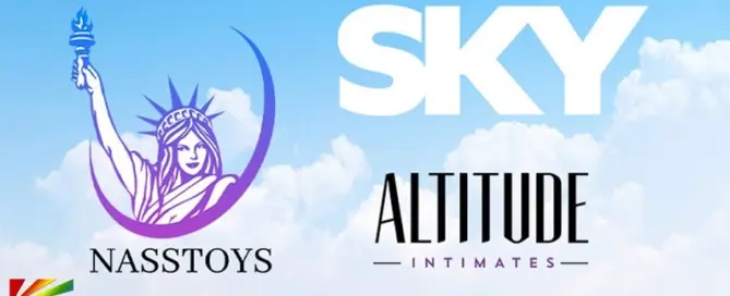 Nasstoys Sky Collection pleasure products including rechargeable vibrators and tapping plug showcased at the Altitude Intimates Trade Show in Las Vegas